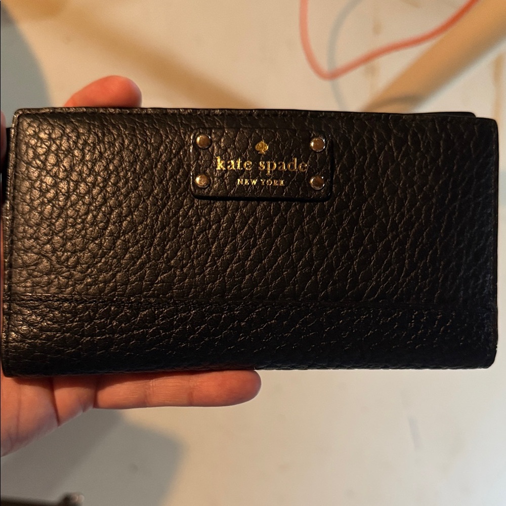 Kate Spade Black Textured Wallet